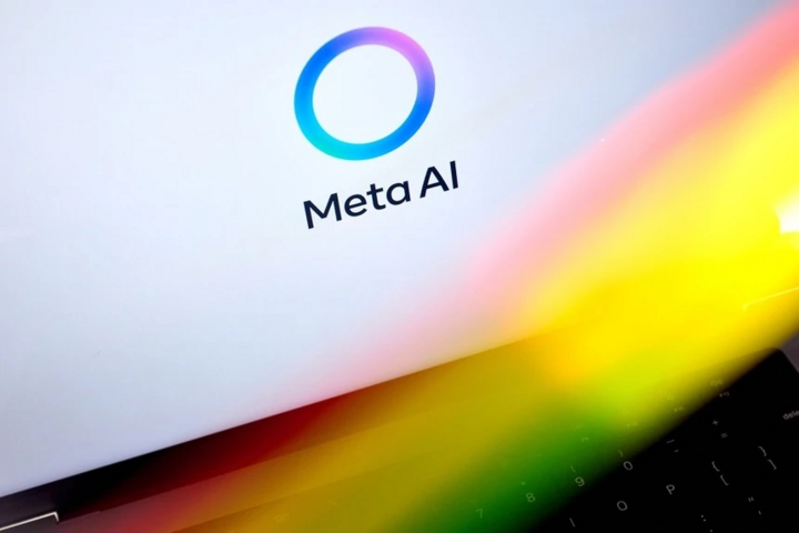 Biểu tượng của Meta AI. (Ảnh: Bloomberg)